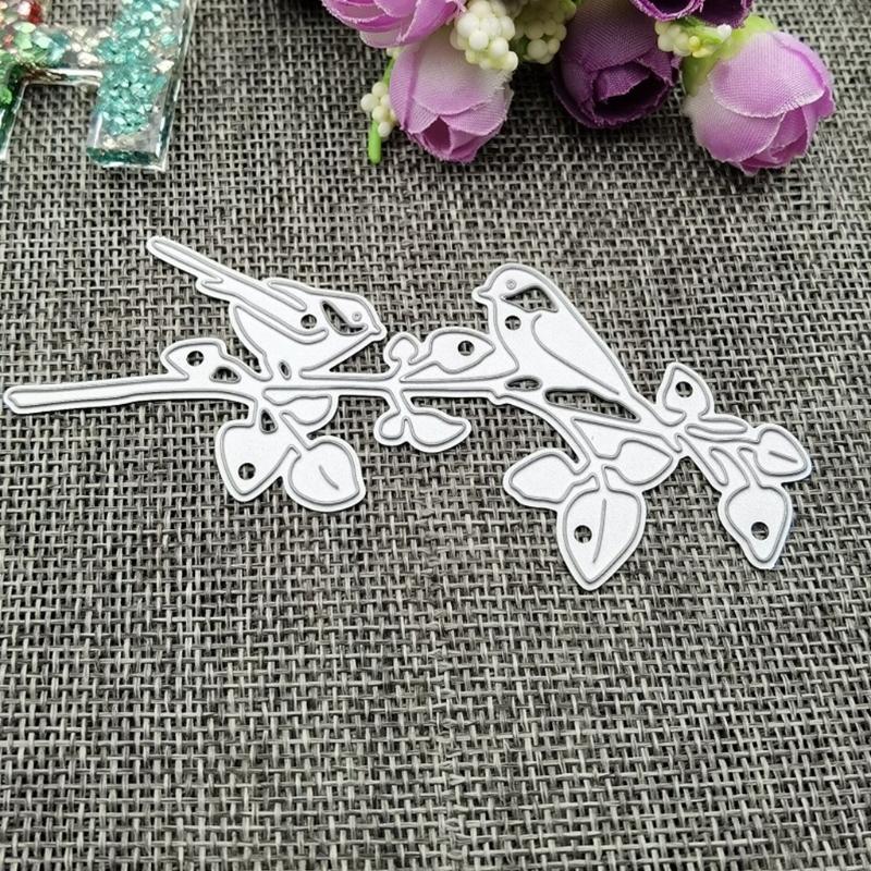 Листья дерева, птицы, металлические штампы, трафарет, сделай сам, скрапбукинг, альбом, форма для бумажных карт