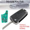 433MHz 3 Buttons Flip Car Remote Key with PCF7946 Chip Fit for Vauxhall Opel Vectra Signum Auto