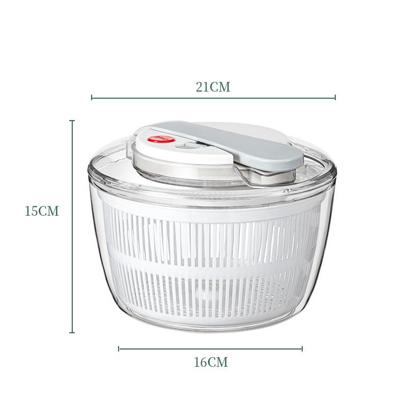 LMETJMA 3L Salad Spinner Large Salad Sowl With Lid One-handed Easy Press Salad Spinner Washer Dryer Drainer Mixer JT249