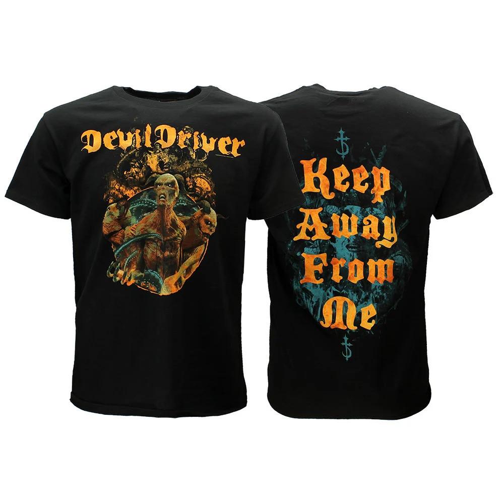 2 Стороны DevilDriver Держись от меня подальше Футболка Классическая Черная Унисекс S-5XL ND1316 Унисекс Футболка