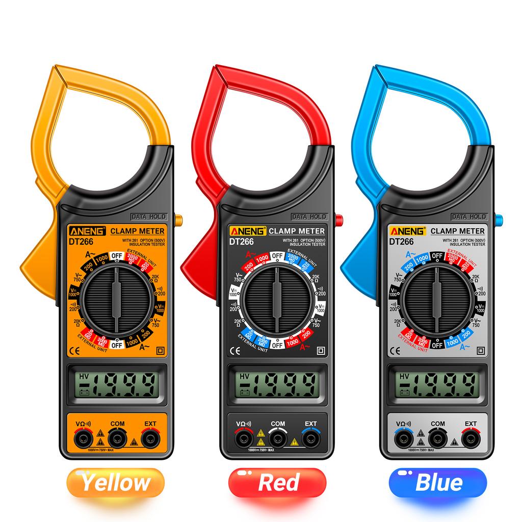 ANENG DT266 LCD 1999 Count Digital True RMS Professional Clamp Meter ACDC Current Voltage Tester