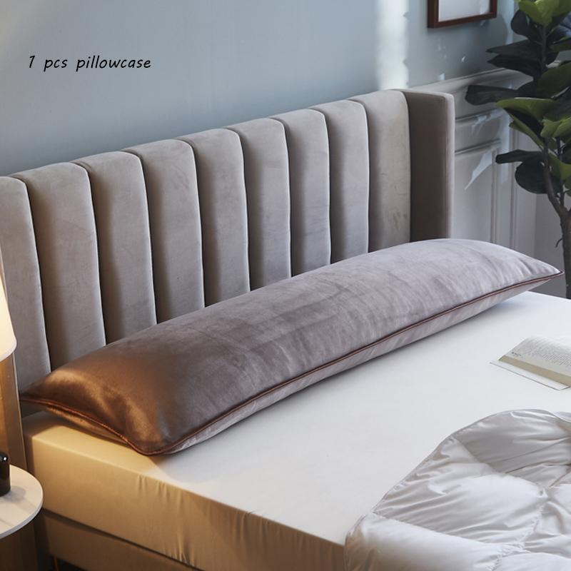 Зимняя молочная бархатная теплая двойная наволочка, утолщенная длинная наволочка, удобная мягкая наволочка, постельное белье