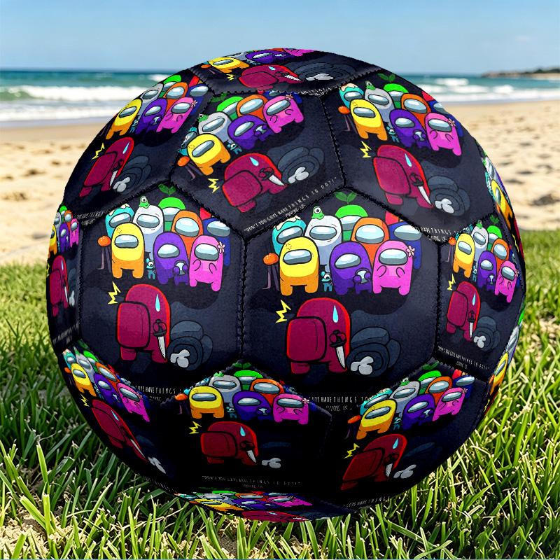 Among Us Print Size 5 Soccer Ball, PU Wear Resistant Football for Match Training and Daily Practice, Birthday Gift for Soccer Fans
