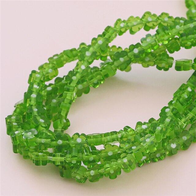 45шт лэмпворк бусины разноцветные стеклянные бусины с цветочным узором для изготовления ювелирных изделий