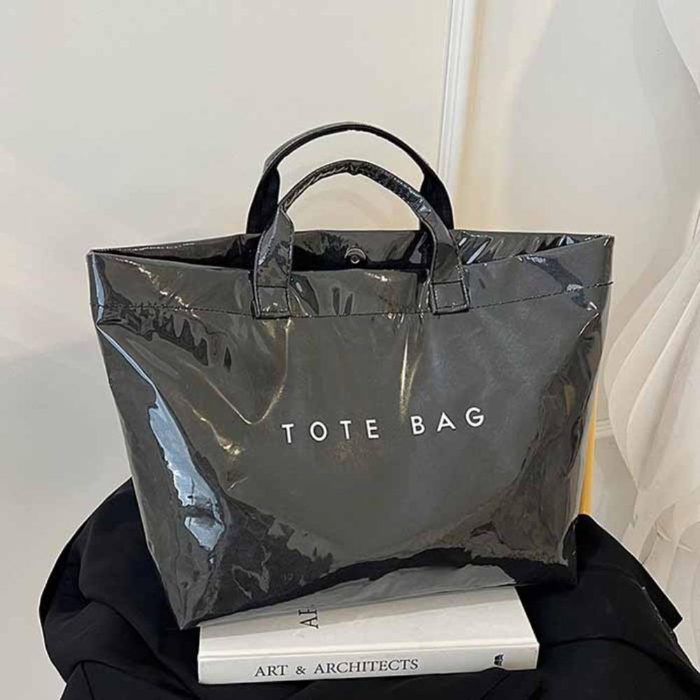 Летняя прозрачная сумка-желе, сумка для хранения, с принтами букв, сумки, водонепроницаемая ПВХ сумка-тоут, спорт