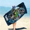 Personalized Monster Truck Adventure Night Beach Towel Microfiber Beach Towel Thin Absorbent for Beach Swimming Yoga Bath Sports. 0910338