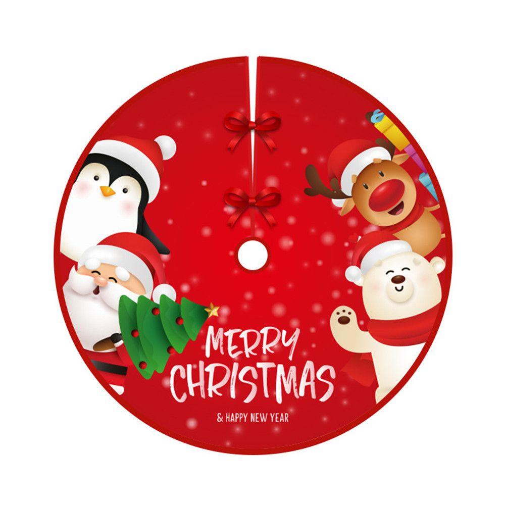 Santa Elk Happy New Year Party Decoration Christmas Trees Skirt Party Decor Apron Xmas Floor Cover