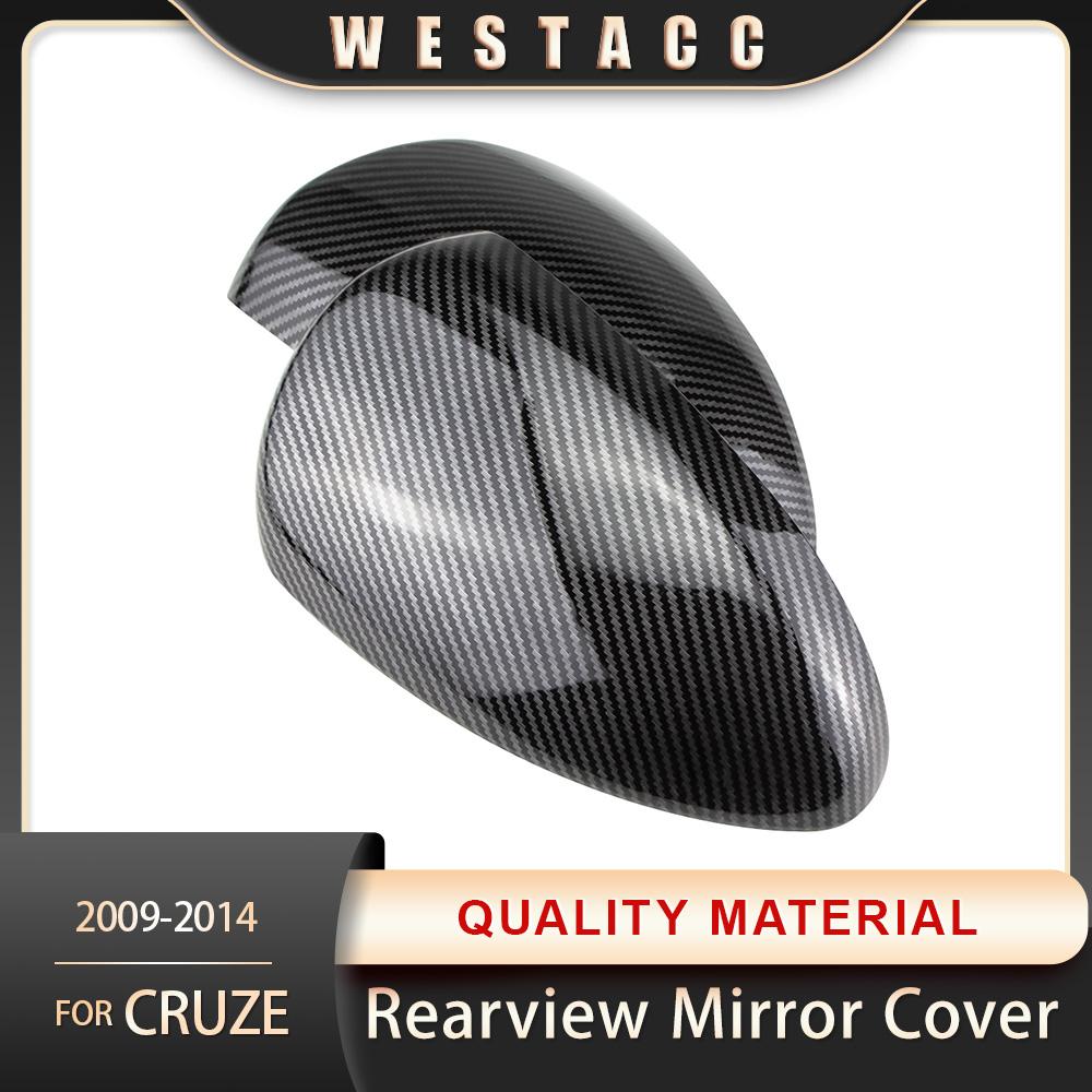 2 шт., углеродное волокно, автомобильное зеркало заднего вида, декоративная наклейка, накладка для Chevrolet Cruze 2009-2014, боковое зеркало