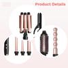 5-in-1 Curling Iron Set, Interchangeable Barrels, Wave Iron & Straightener, Up to 450°F, Champagne Gold,13 X 5.2 X 3.3 in