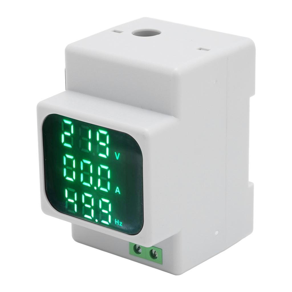 Digital Energy Meter, AC Voltage Frequency, Power 3 Phase Multi-function Monitor with DIN Rail for Industry, Power Plants