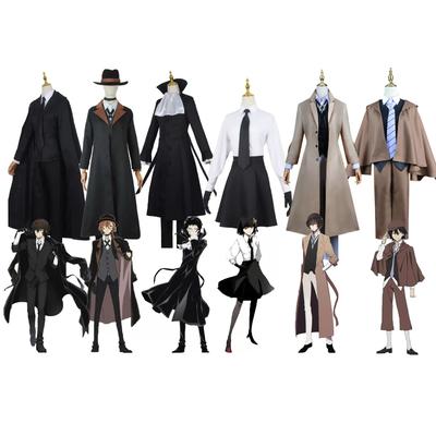 Bungou Stray Dogs Накахара Чуя Косплей Аниме Мужской Костюм Парик Шляпа Перчатка Куртка Брюки Женский Костюм Дазая