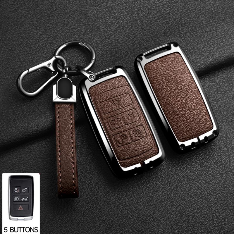 Zinc Alloy Leather Car Key Case Cover For Jaguar Xf Xj Xe S-Type F-Type X-Type F-Pace I-Pace E-Pace Android Xfr Xkr Accessories