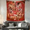 Man Utd Q Wall Hanging Printed Fabric Blanket Decorative Tapestries for Bedroom Living Room Home Decor