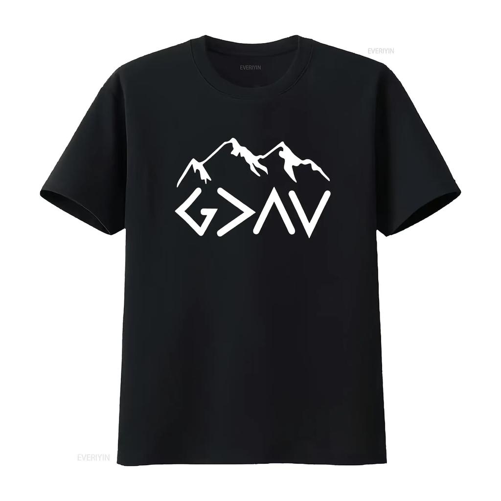 God is Greater Than The Highs and Lows Men s Casual T Shirt vintage Washed homme Soft Stretched