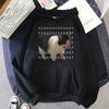 Cute Cat Meme Graphic Hoodies Women/Men Aesthetic Clothing Autumn Winter Fleece Sweatshirts Casual Long Sleeve Funny Tops