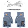 New Winter Half-finger Double-sided USB Heating Gloves Lip Cover Wool Warmth Fingerless Mittens 5V Skiing Fishing Heated Glove