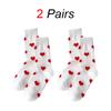 1/2 пары женских носков в форме сердца с круглым вырезом, модных и универсальных, мультяшных однотонных носков в форме сердца, дышащих, повседневных