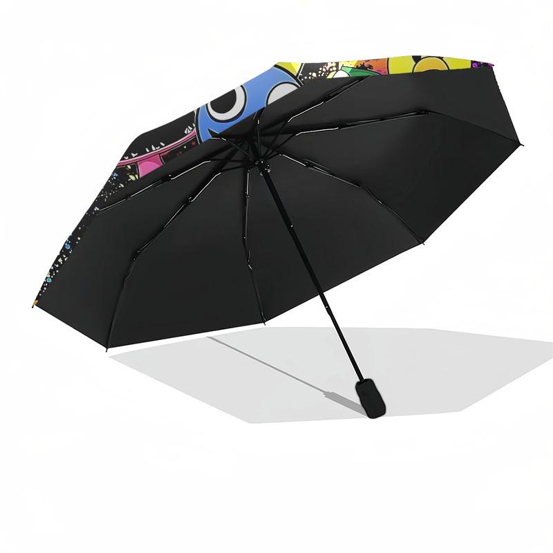 Monsters, ScientistThemed Automatic Opening and Closing Umbrella 8 Ribs, Suitable for Leisure and Going Out, Outdoor Accessory, Gothic Sty