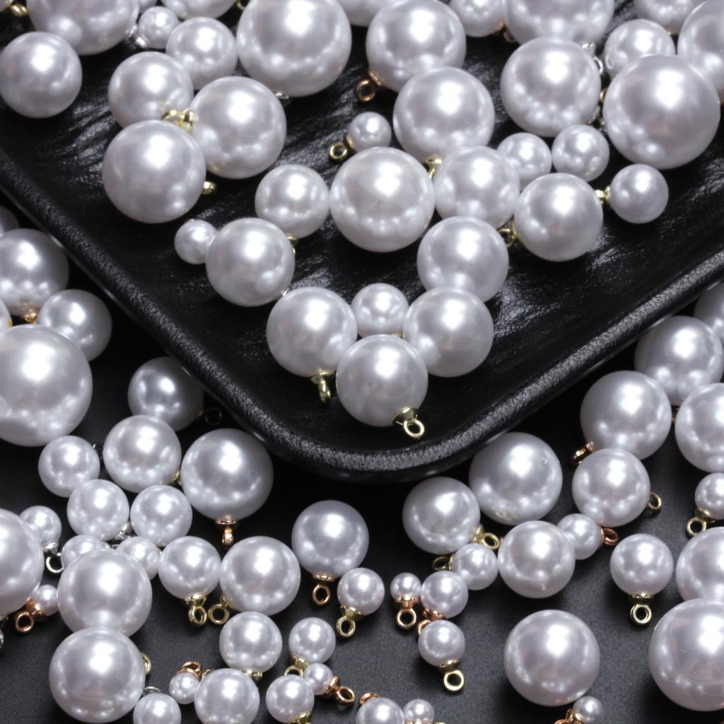 Подвеска Белый жемчуг Модные серьги Аксессуары Бусины россыпью 5/10 шт 4-16 мм Жемчужное ожерелье Материалы Имитация жемчуга DIY Изготовление ювелирных изделий бусины