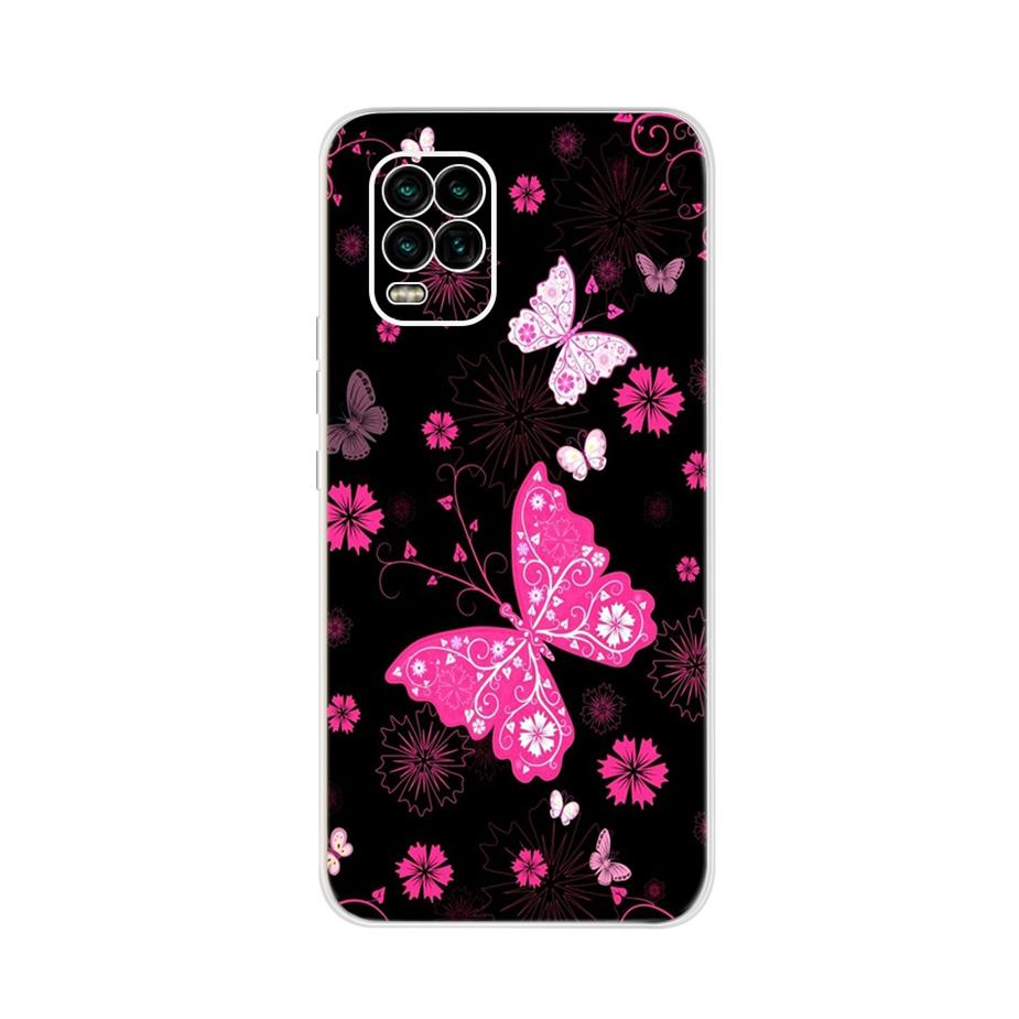 For Xiaomi Mi 10 Lite 5G Case Cute Cat Butterfly Soft Silicone Phone Cases For Xiaomi Mi 10 Lite 10Lite Back Cover Fundas Bumper