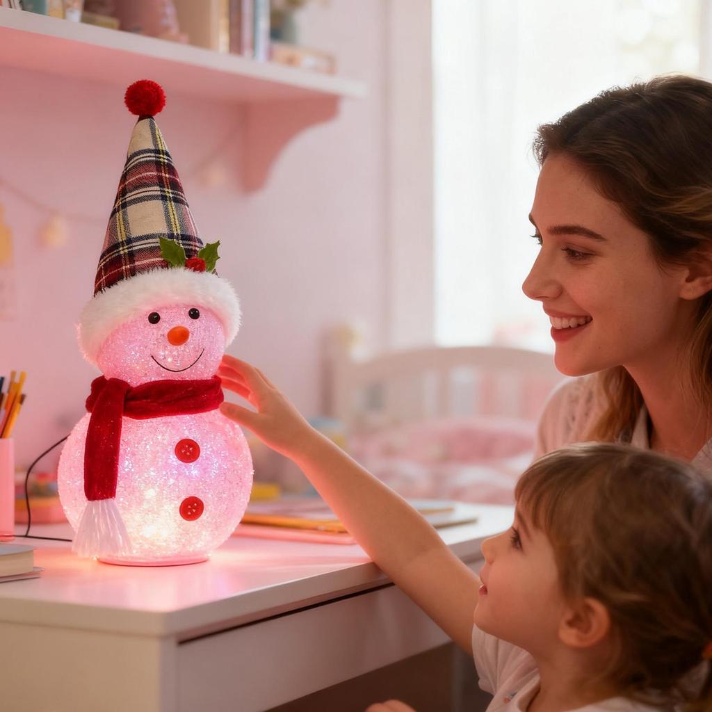 Рождественские украшения снеговики для дома, праздничное украшение с LED-подсветкой, деревенская праздничная кукла для дома, офиса, спальни, книжной полки