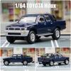 1/64 TOYOTA Hilux Pickup Truck Miniature Toy Car Vehicle Premium Model Free Wheels Diecast Metal Alloy Collection Gift
