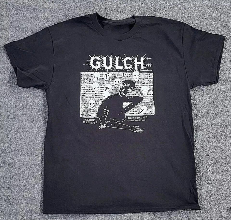 Унисекс Черная Футболка Gulch Band, Футболка Gulch Band Для Фанатов