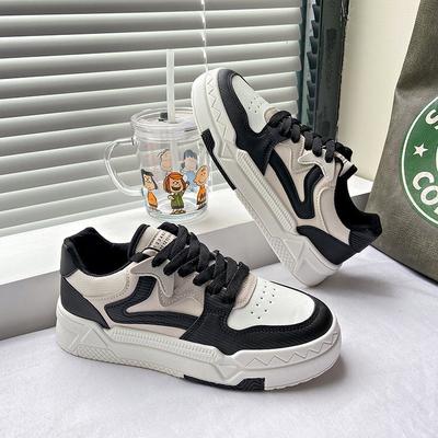 Женские кроссовки, новые летние кожаные туфли на платформе Muffin, белые туфли одного цвета с круглым носком, легкая повседневная обувь для тренировок для женщин