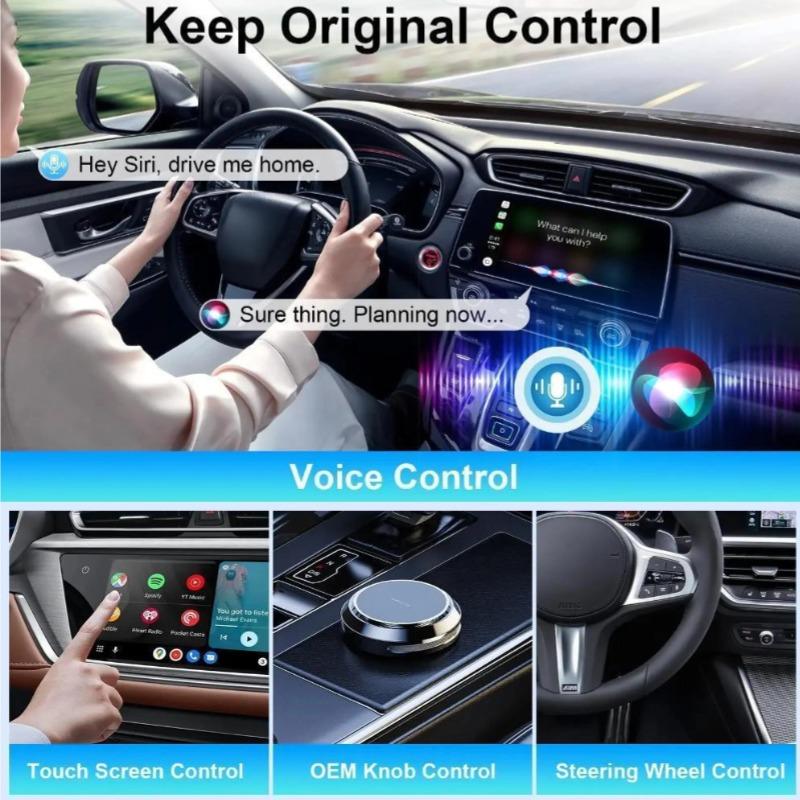 2 In 1 NEW Wireless CarPlay Android Auto Adapter USB Dongle Smart Mini Box Bluetooth Wifi Plug And Play for OEM Car Stereo