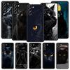 Черный кот Чехол для телефона для Samsung Galaxy S24 S23 S22 S20 Ultra S21 FE 5G S10 S9 Plus S10E S8 Мягкий силиконовый чехол