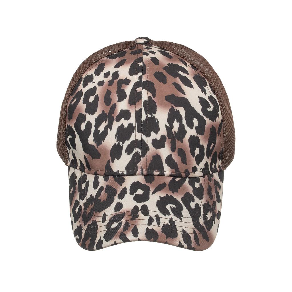 Leopard Print, Tiger Print, Ponytail, Baseball Net Cap, Baseball Cap, Bundle Cap, Cap, Sun Hat.