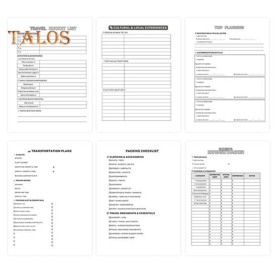 Travel Journal Travel Memories Log Diary Notebook Roadtrip Adventure Journal Book Travel Planner Gift for Travelers