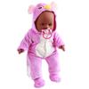 16inch Reborn Baby Dolls Vinyl Black Skin Cute Clothes Lifelike Reborn Dolls with Pacifier