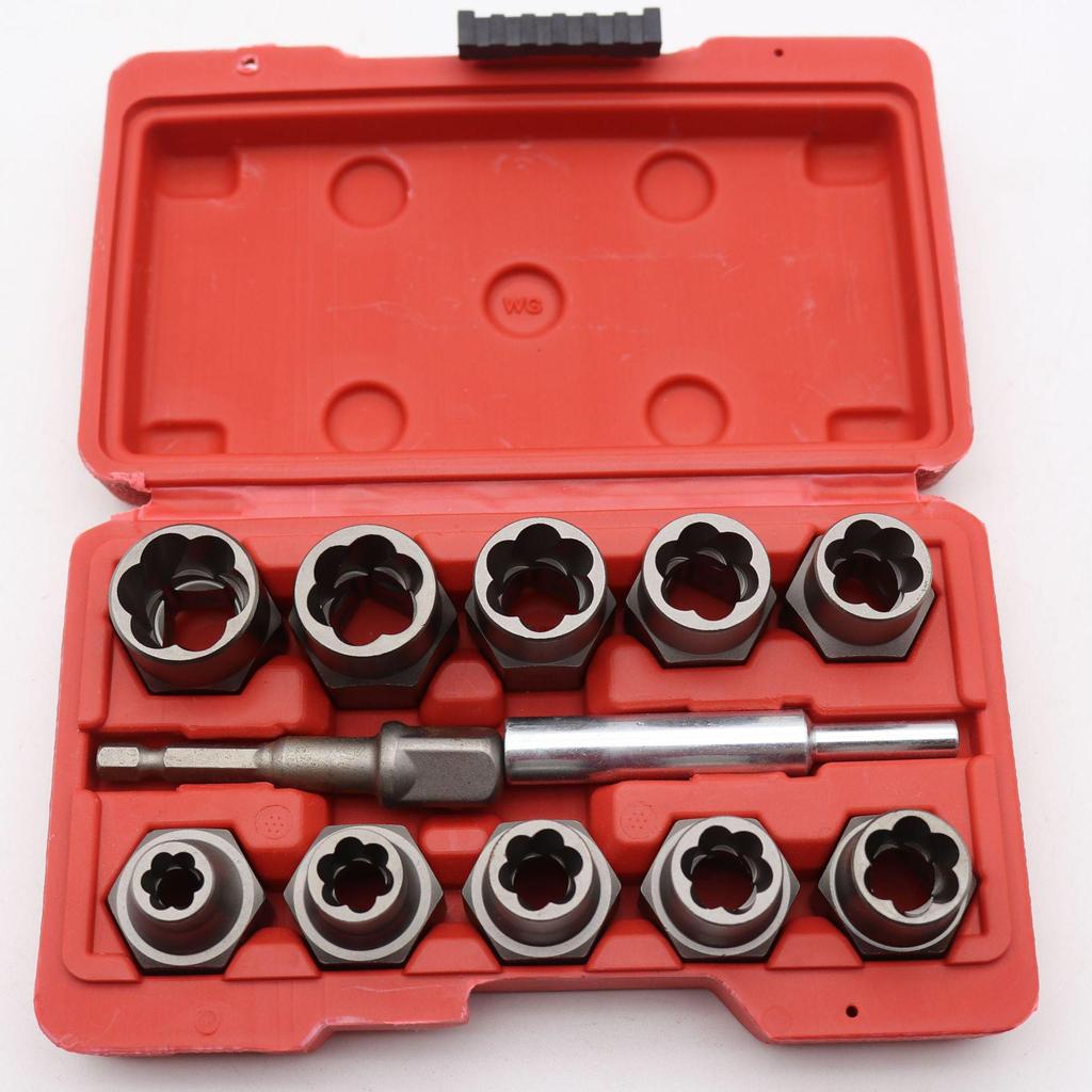 Набор из 14 экстракторов гаек и винтов для поврежденных и некомплектных крепежей