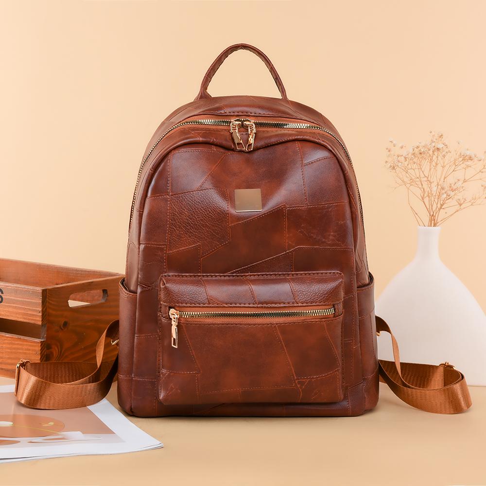 Рюкзак большой емкости Женский легкий рюкзак из мягкой кожи Дорожный рюкзак