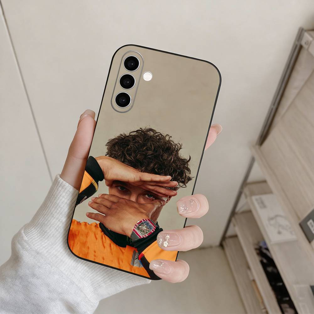 Чехол для телефона с гонщиком Ландо Норрисом для Samsung Galaxy A73, A72, A71, A70, A53, A52, A51, Другие Мягкий черный чехол