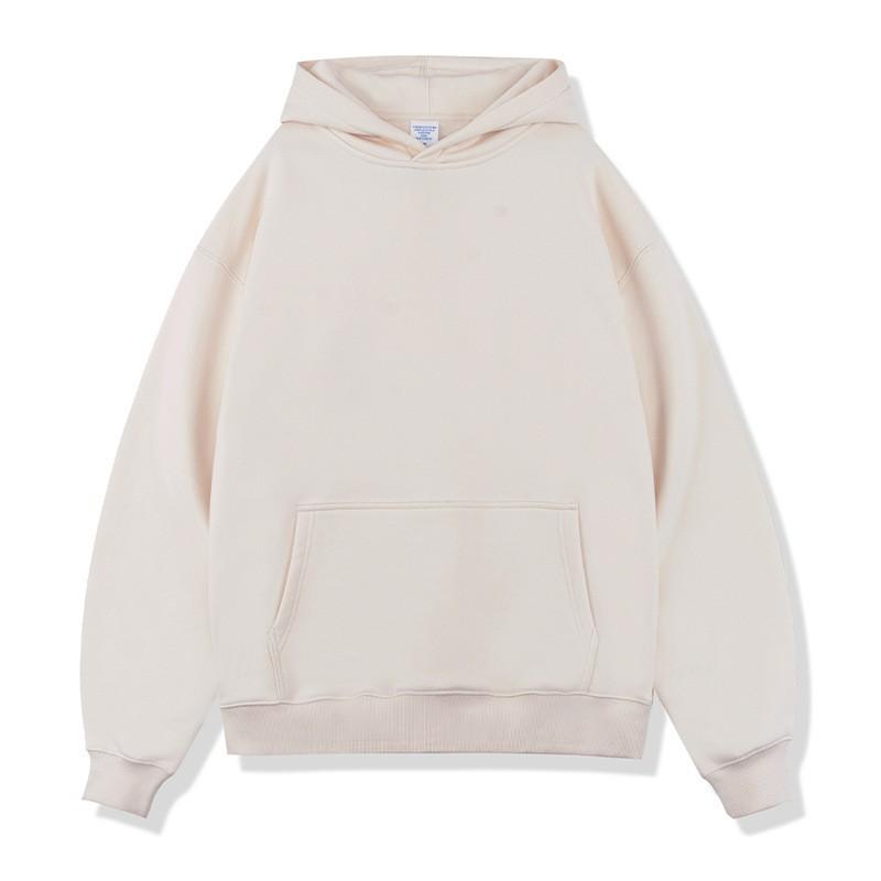 Mens Oversized Hooded Sweatshirt Heavyweight 390g Cotton Fleece Lined Fall Winter Casual Top
