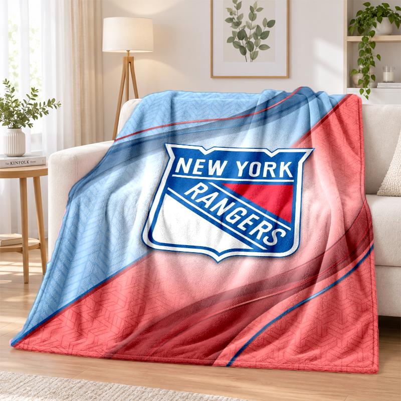 Фланелевое одеяло с принтом New York Rangers, теплое и уютное, плед для кровати, для домашнего декора в помещении