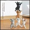 5 PCs Dancing Cat Animation Figure Enchanting Capsule Toy Doll for Fashion Cake Decoration Cat Model Enchanted Doll