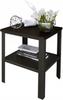 Stolik Skręcany Z Półką Loft Salon 40X40X45 Czarny+Blat Minipearl