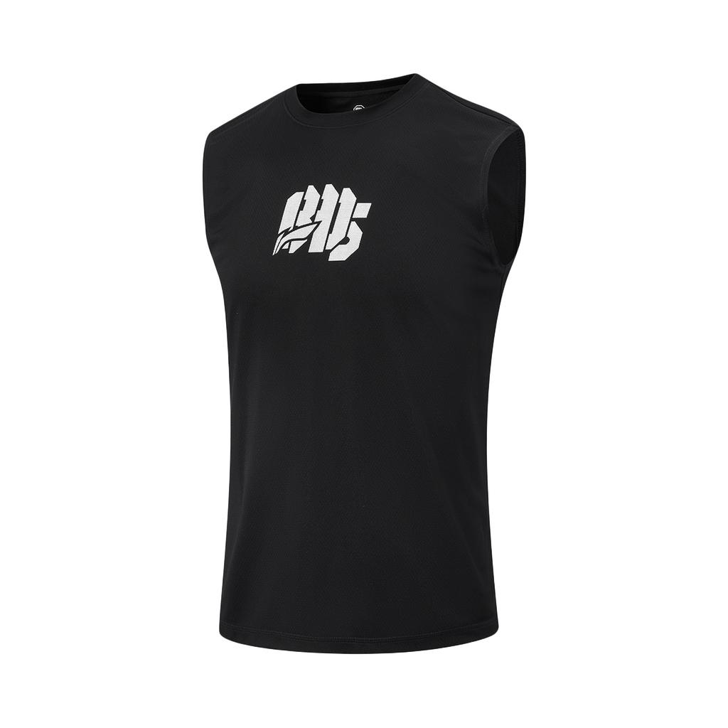 Li Ning Badfive Спортивный жилет с круглым вырезом и логотипом, быстросохнущий, мужской, AVSW063-1