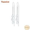 Танциз стерлингового серебра 925 пробы циркон серьги серьги-капли для женщин подарки на свадьбу