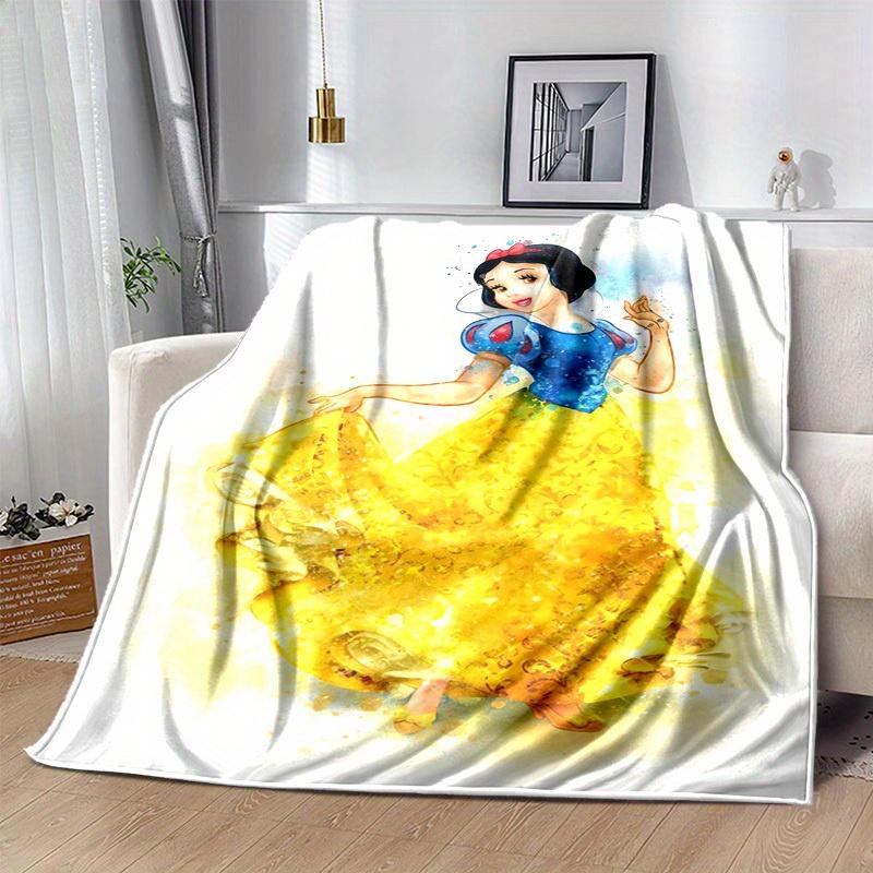 1pc Cartoon Snow White Blanket, Home Decorative Throw for All Seasons, Soft Flannel Throw Blanket, Versatile & Cozy for Bedroom, Soft Warm Blanket as