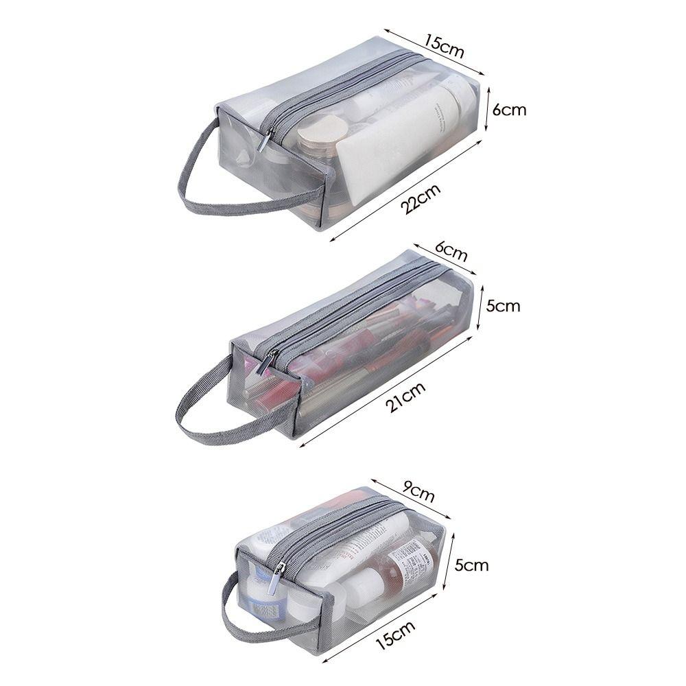 Zipper Makeup Bag Clear Toiletry Bags Portable Travel Organizer Home