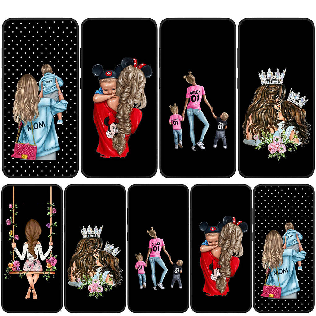 Чехол для iPhone 17 16 15 Xiaomi Poco Redmi Note 14 13 12 11 Pro Max Samsung Galaxy S25 S24 S23 OPPO Huawei Девочка Мама Семья Мальчик Женщина Чехол для телефона