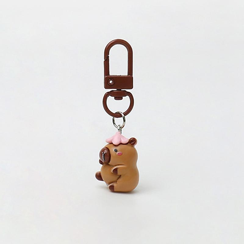 Забавный мультяшный брелок Capybara Kawaii Animal Keyring Прекрасный рюкзак Подвеска Ключ Подвесное украшение для пары Подарки