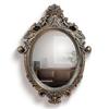 Antique Wall Mirror - Frame with Ornate Elliptical Design Vintage Wall Mount Mirror for Bathroom, Bedroom, Vanity, Foyer (Bronze - 64 X 46 Cm)