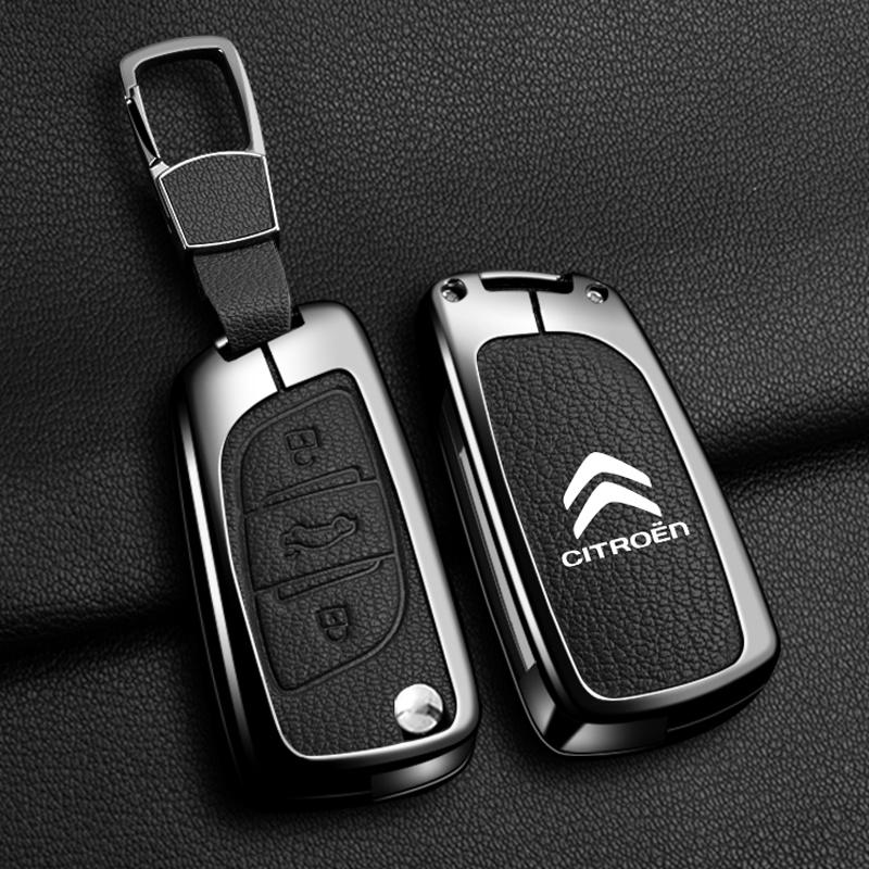 YKFEA1 Zinc Alloy Car Flip Key Case Cover Shell Fob For Citroen C1 C2 C3 C4 C5 C6 VTS Xsara C-Crosser Berlingo Jumpy DS3 DS4 DS5 DS6
