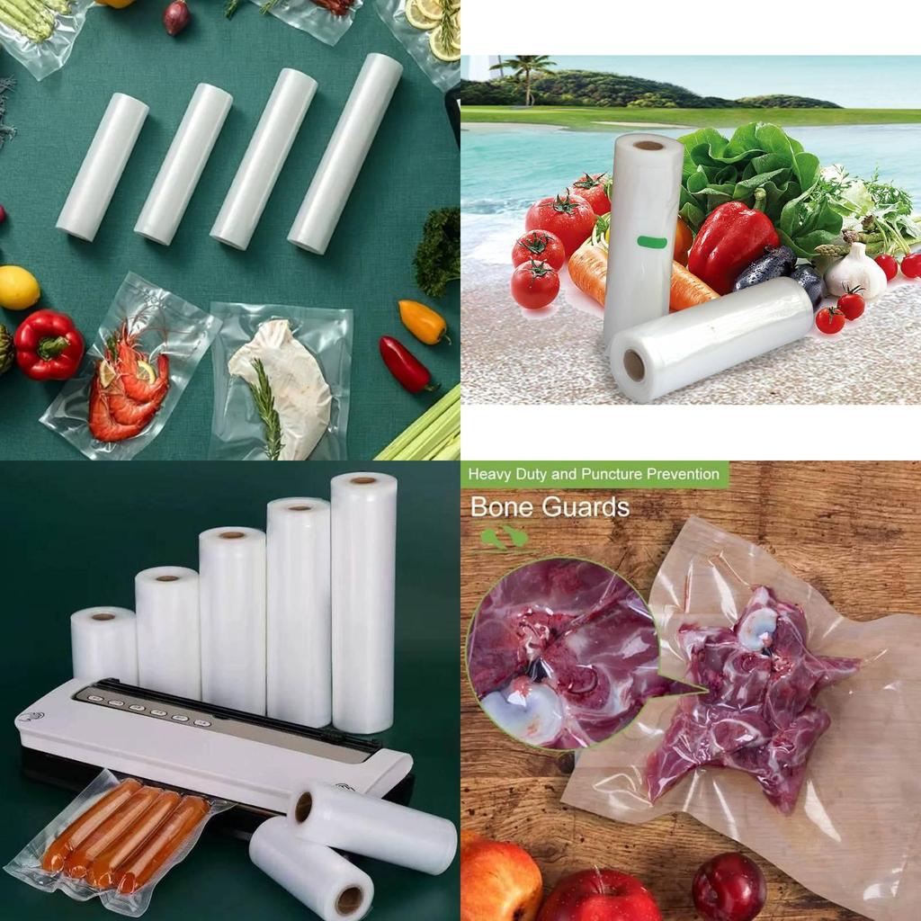 Вакуумные пакеты для хранения продуктов с запайкой для сохранения свежести и сжатия