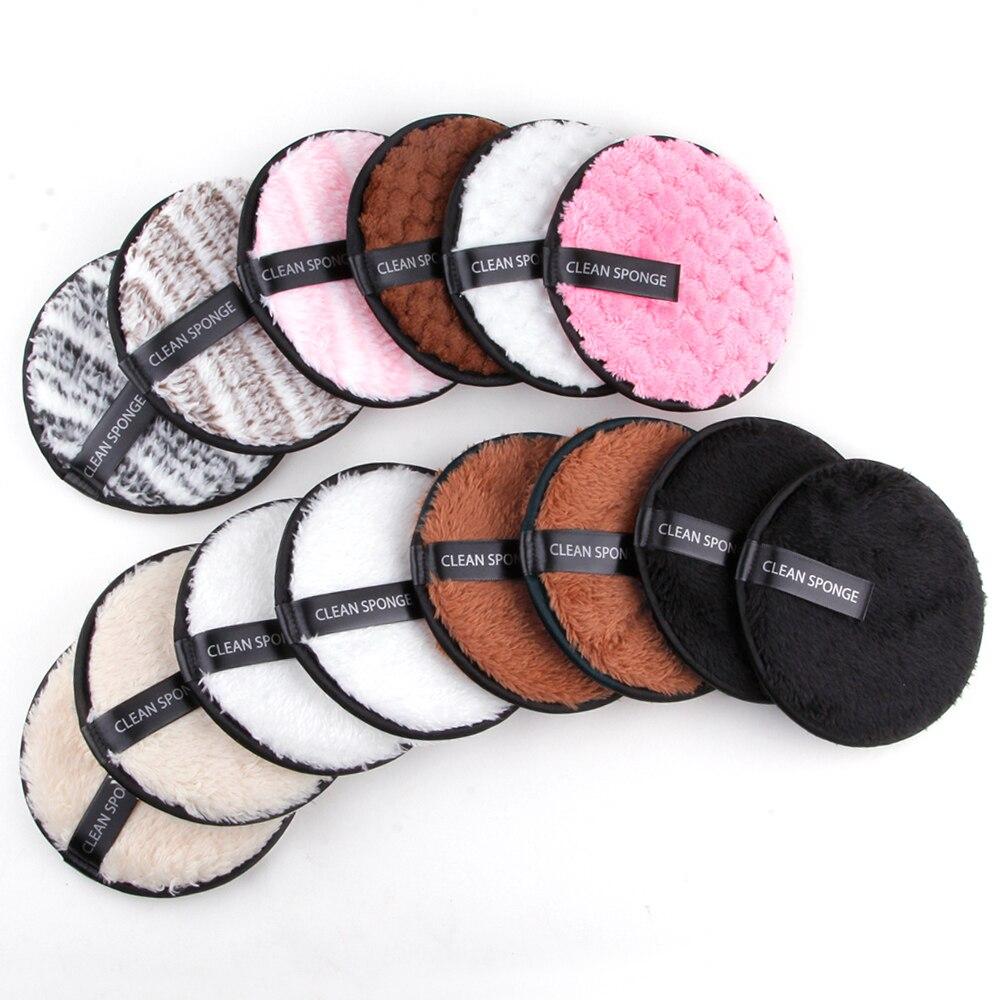 3 шт. многоразовые подушечки для снятия макияжа, моющиеся очищающие спонжи, хлопковые салфетки для лица, ткань из микрофибры, слоеные диски для снятия макияжа, инструменты